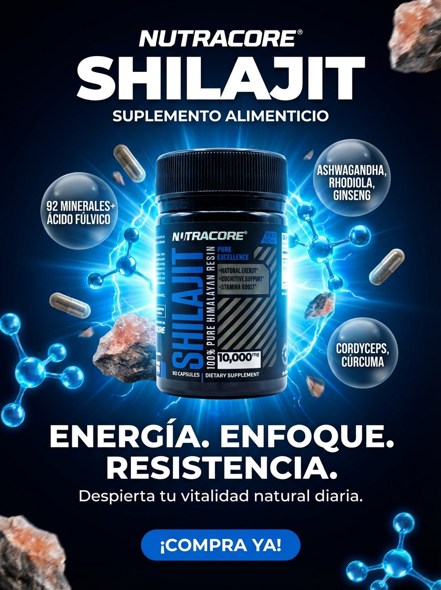 Cápsulas de Shilajit 100% Puro del Himalaya 92 Minerales (90 Cápsulas)