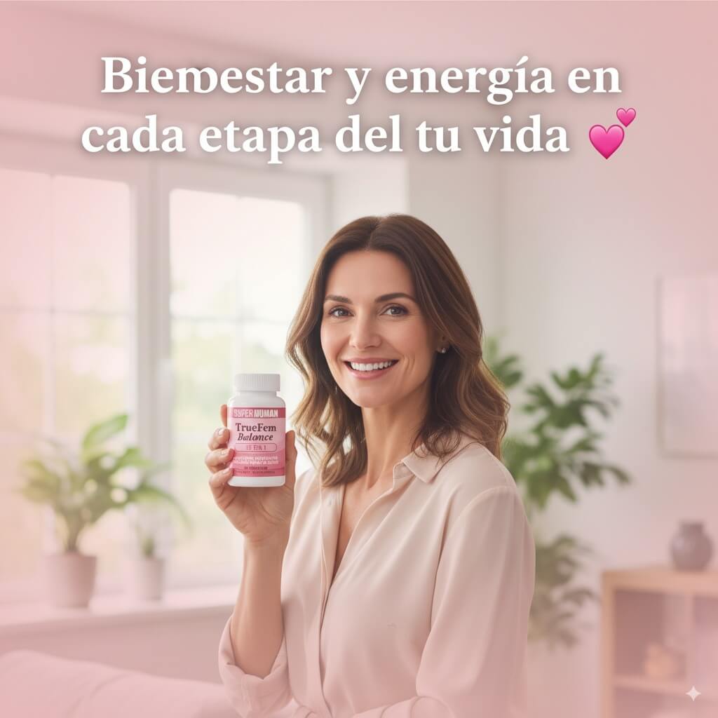 TrueFem Balance – Cápsulas para el Equilibrio Hormonal y Bienestar Femenino (60 Cápsulas) – SuperHuman™