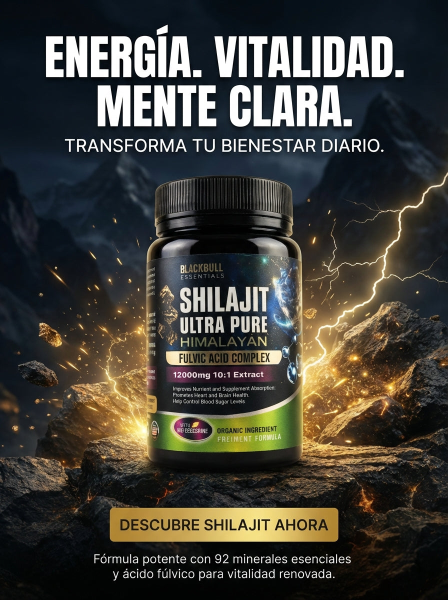 Cápsulas de Shilajit 100% Puro del Himalaya 92 Minerales (90 Cápsulas)